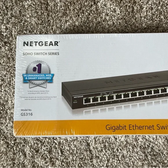 Netgear 16-Port Gigabit Ethernet Unmanaged Switch Model No. GS316 - Picture 2 of 6